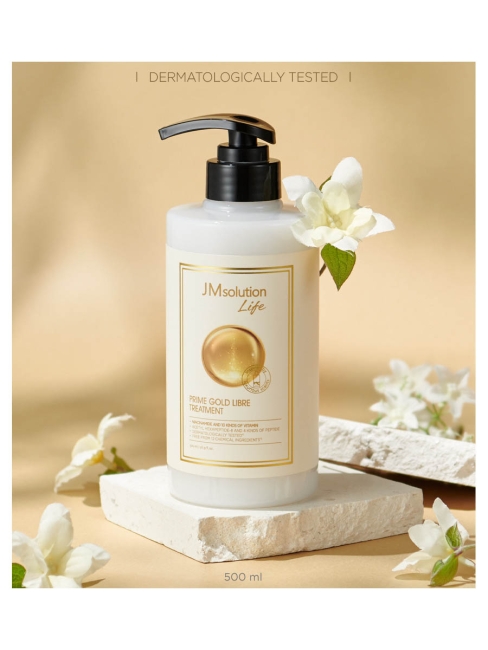 JMsolution Маска для волос восстанавливающая с пептидами и экстрактом золота Life Prime Gold Libre Treatment, 500 мл JMsolution Маска для волос восстанавливающая с пептидами и экстрактом золота Life Prime Gold Libre Treatment, 500 мл