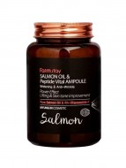 FarmStay Ампульная сыворотка для лица с пептидами и маслом лосося Salmon Oil & Peptide Vital Ampoule, 250 мл