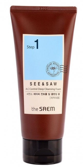 The Saem See & Saw A.C Control Deep Cleansing Foam Пенка-контроль чистоты и жирности, 120 мл
