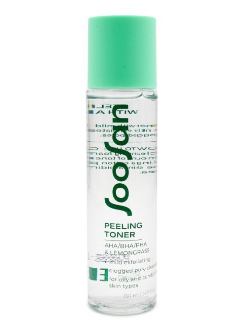SOOSAN Мягкий отшелушивающий тонер с кислотами и экстрактом лемонграсса Peeling Toner With AHA/BHA/PHA & Lemongrass, 150 мл