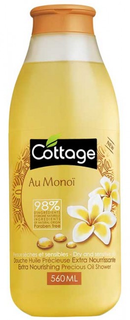 Cottage Extra Nourishing Precious Oil Shower With Monoi Oil Питательный гель для душа с маслом Моной, 560 мл