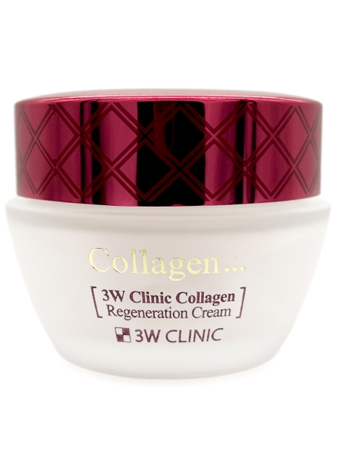 3W Clinic Восстанавливающий крем для лица с коллагеном Collagen Regeneration Cream, 60 мл