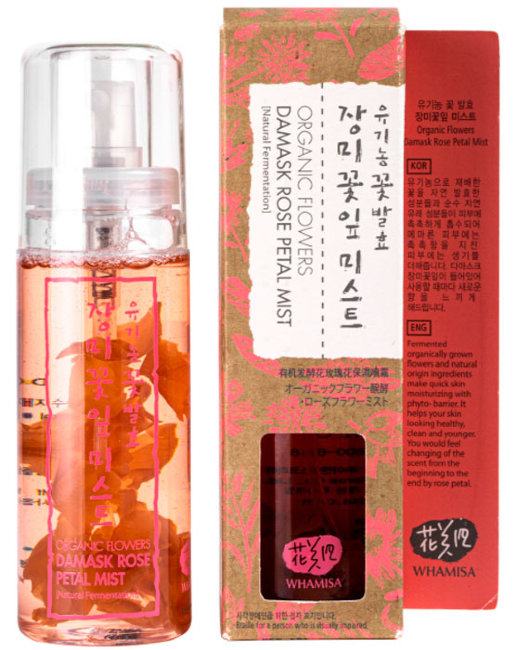 Whamisa Organic Flowers Damask Rose Petal Mist Спрей для лица на основе цветочных ферментов с экстрактом лепестков розы, 80 мл Whamisa Organic Flowers Damask Rose Petal Mist Спрей для лица на основе цветочных ферментов с экстрактом лепестков розы, 80 мл