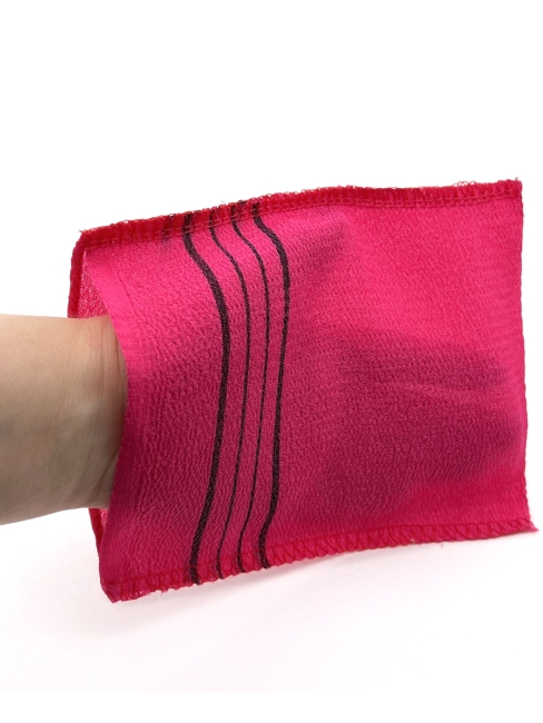 Мочалка для лица с эффектом скраба красная Washcloth, 2 шт