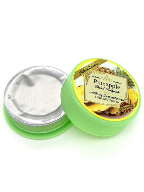 Rochjana Зубная паста отбеливающая растительная с экстрактом ананаса Pineapple Herbal Toothpaste, 30 г
