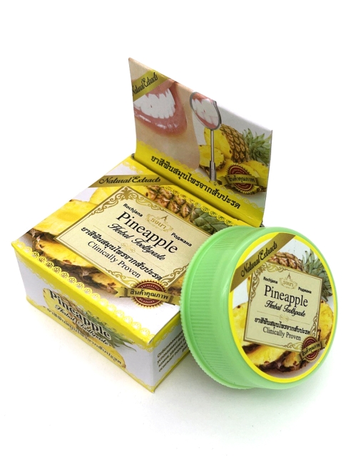 Rochjana Зубная паста отбеливающая растительная с экстрактом ананаса Pineapple Herbal Toothpaste, 30 г