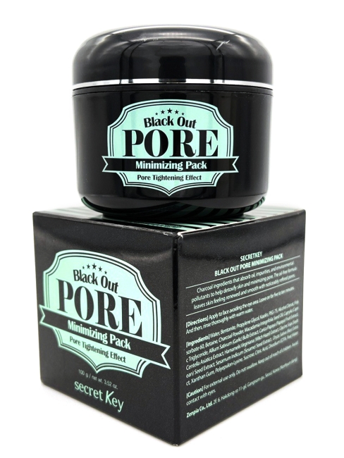Secret Key Очищающая маска с древесным углем Black Out Pore Minimizing Pack, 100 г