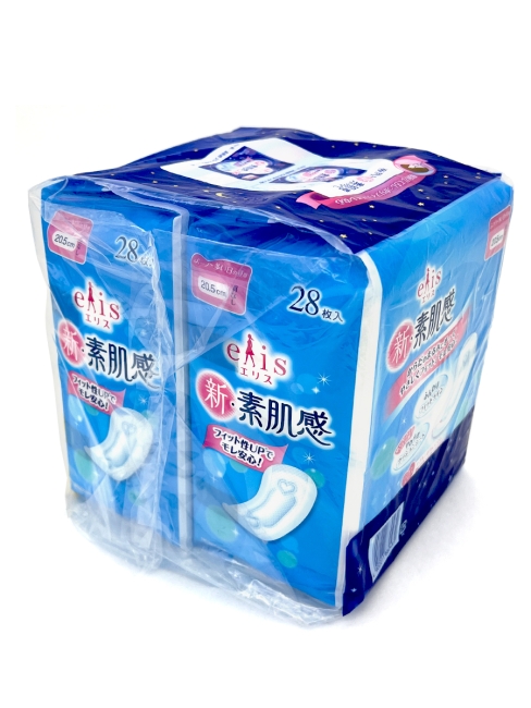 Elis Прокладки гигиенические классические с мягкой поверхностью без крылышек New Skin Feeling 20,5 см, 2 упаковки*28 шт