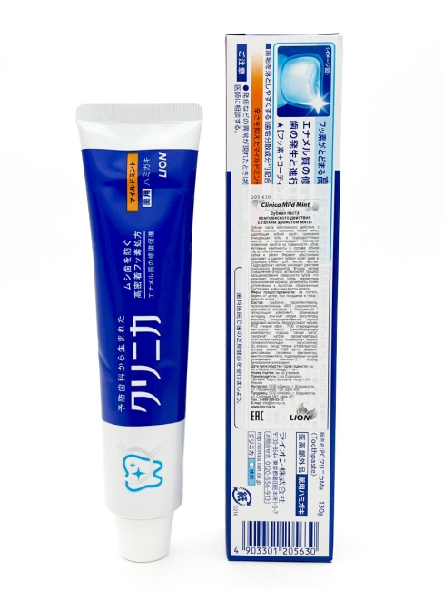 LION Зубная паста комплексного действия с легким ароматом мяты Clinica Mild Mint, 130 г LION Зубная паста комплексного действия с легким ароматом мяты Clinica Mild Mint, 130 г