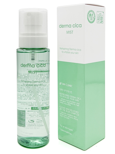 3W Clinic Увлажняющий спрей для лица с экстрактом центеллы азиатской Derma Cica Mist, 120 мл 3W Clinic Увлажняющий спрей для лица с экстрактом центеллы азиатской Derma Cica Mist, 120 мл