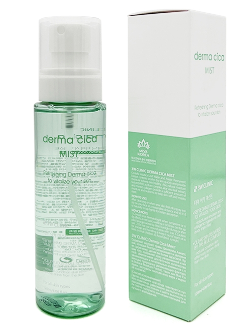 3W Clinic Увлажняющий спрей для лица с экстрактом центеллы азиатской Derma Cica Mist, 120 мл 3W Clinic Увлажняющий спрей для лица с экстрактом центеллы азиатской Derma Cica Mist, 120 мл