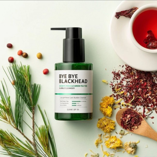 Some By Mi Пузырьковая маска-пенка от черных точек с экстрактом зеленого чая Bye Bye Blackhead 30 Days Miracle Green Tea Tox Bubble Cleanser, 120 мл Some By Mi Пузырьковая маска-пенка от черных точек с экстрактом зеленого чая Bye Bye Blackhead 30 Days Miracle Green Tea Tox Bubble Cleanser, 120 мл