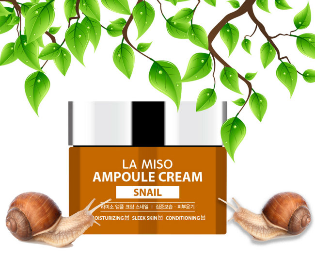LA MISO Ampoule Cream Snail Ампульный крем с экстрактом слизи улитки, 50 г LA MISO Ampoule Cream Snail Ампульный крем с экстрактом слизи улитки, 50 г