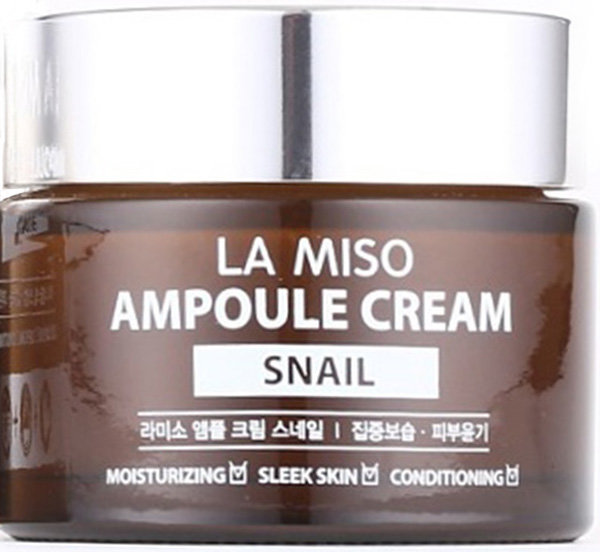 LA MISO Ampoule Cream Snail Ампульный крем с экстрактом слизи улитки, 50 г LA MISO Ampoule Cream Snail Ампульный крем с экстрактом слизи улитки, 50 г
