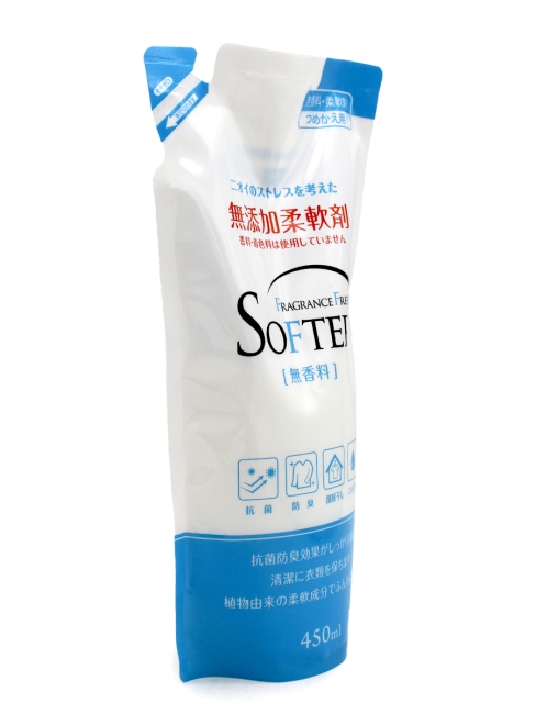 Kaneyo Смягчающий кондиционер для белья без аромата мягкая упаковка Fragrance Free Softer, 450 мл