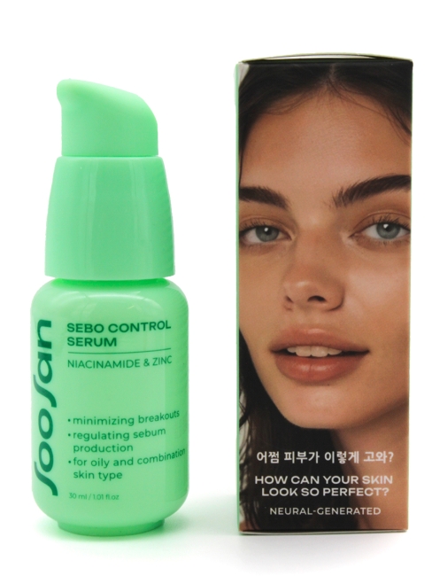 SOOSAN Сыворотка себорегулирующая с ниацинамидом и цинком против несовершенств кожи Sebo control Serum With Niacinamide & Zinc, 30 мл