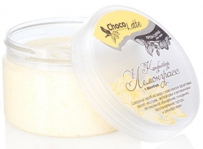 ChocoLatte Крем-скраб для тела Конфитюр Лемонграсс с ванилью, 280 г ChocoLatte Крем-скраб для тела Конфитюр Лемонграсс с ванилью, 280 г