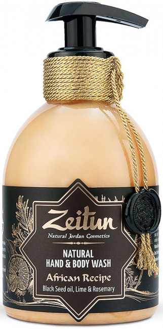 Zeitun Натуральное крем-мыло для рук и тела "Африканский купаж": черный тмин, лайм и розмарин, 300 мл