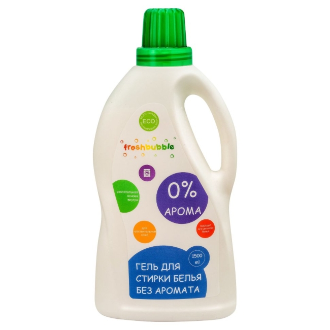 Freshbubble Гель для стирки белья без аромата 1500 мл Freshbubble Гель для стирки белья без аромата 1500 мл