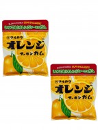 MARUKAWA  Жевательные резинки, шары, Апельсин (Дой-пак),2*47 г