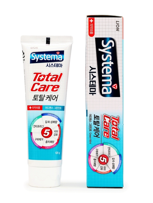 LION Зубная паста с зеленой мятой для длительной свежести Systema Total Care Advance Green Mint, 120 г LION Зубная паста с зеленой мятой для длительной свежести Systema Total Care Advance Green Mint, 120 г