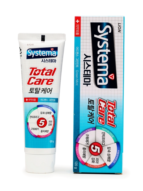 LION Зубная паста с зеленой мятой для длительной свежести Systema Total Care Advance Green Mint, 120 г LION Зубная паста с зеленой мятой для длительной свежести Systema Total Care Advance Green Mint, 120 г