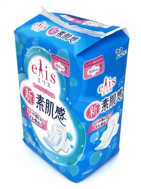 Elis Прокладки гигиенические классические с мягкой поверхностью с крылышками New Skin Feeling, 20,5 см*22 шт