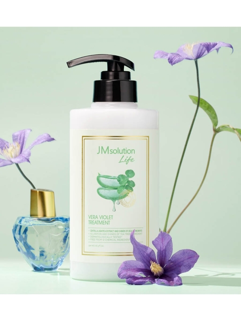 JMsolution Маска для волос укрепляющая с экстрактом алоэ вера Life Vera Violet Treatment, 500 мл JMsolution Маска для волос укрепляющая с экстрактом алоэ вера Life Vera Violet Treatment, 500 мл