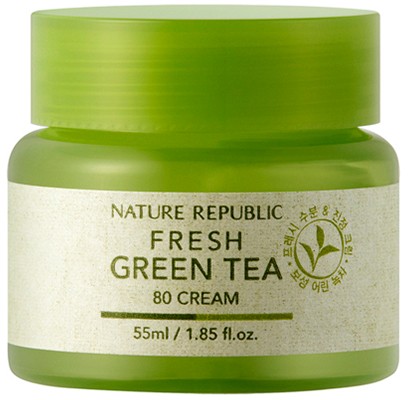 NATURE REPUBLIC Fresh Green Tea 80 Cream Крем для лица с экстрактом зеленого чая, 55 мл