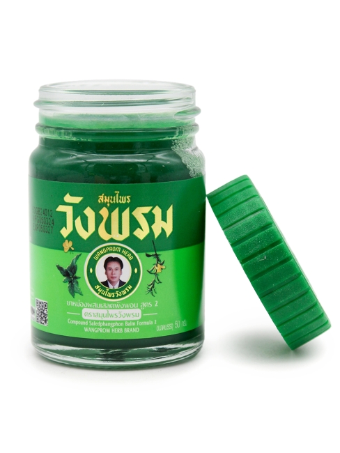 Wangprom Herb Зелёный бальзам доктора Вангпрома c экстрактом барлерии и клинакантусом Compound Saledphangphon Balm, 50 г Wangprom Herb Зелёный бальзам доктора Вангпрома c экстрактом барлерии и клинакантусом Compound Saledphangphon Balm, 50 г