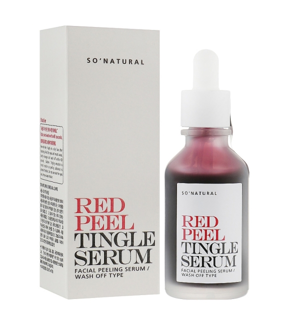 So Natural Кислотная сыворотка с тингл-эффектом Red Peel Tingle Serum, 35 мл