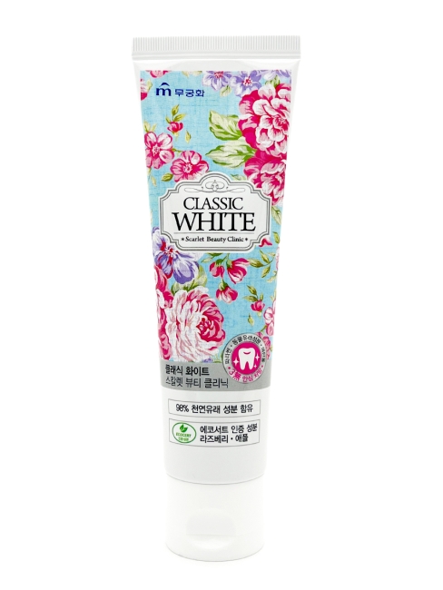 Mukunghwa Зубная паста отбеливающая с ароматом мяты и ягод Classic White Scarlet Beauty Clinic, 110 г Mukunghwa Зубная паста отбеливающая с ароматом мяты и ягод Classic White Scarlet Beauty Clinic, 110 г