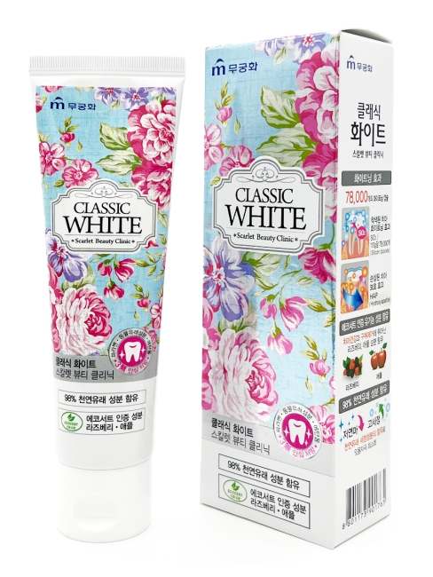 Mukunghwa Зубная паста отбеливающая с ароматом мяты и ягод Classic White Scarlet Beauty Clinic, 110 г Mukunghwa Зубная паста отбеливающая с ароматом мяты и ягод Classic White Scarlet Beauty Clinic, 110 г