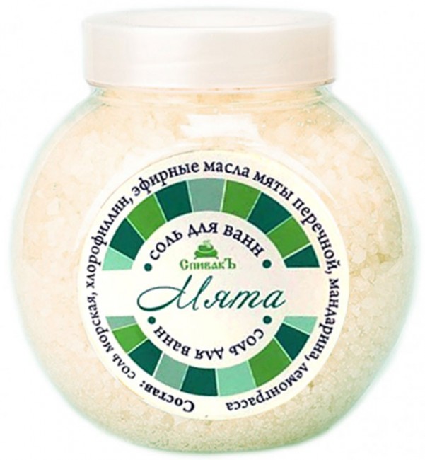 СпивакЪ Соль для ванн Мята, 600 г СпивакЪ Соль для ванн Мята, 600 г