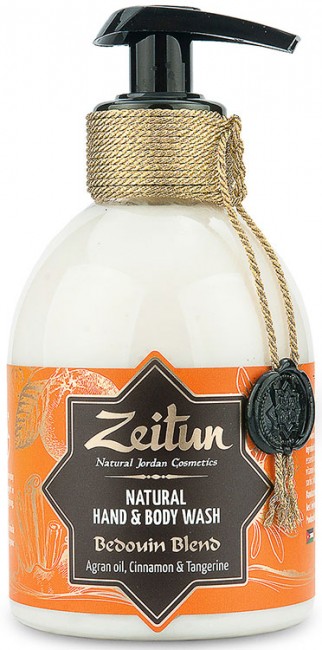 Zeitun Натуральное крем-мыло для рук и тела "Бедуинский купаж": аргана, корица и танжерин, 300 мл