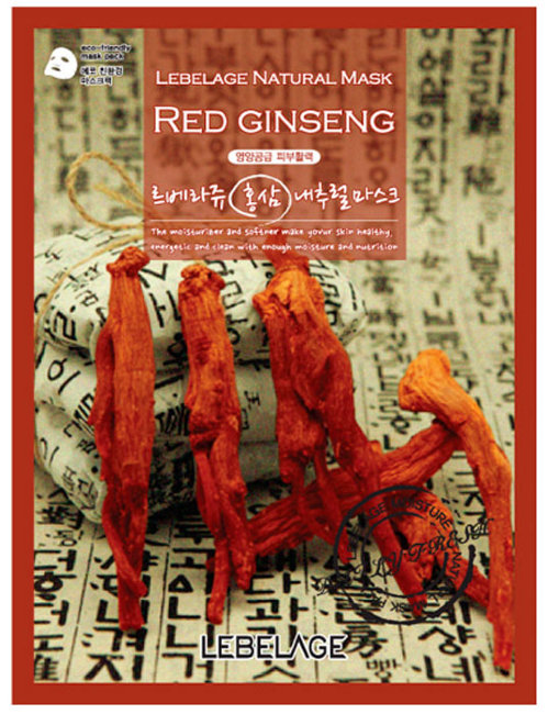 Lebelage Red Ginseng Natural Mask Маска тканевая с корнем красного женьшеня, 23 г Lebelage Red Ginseng Natural Mask Маска тканевая с корнем красного женьшеня, 23 г