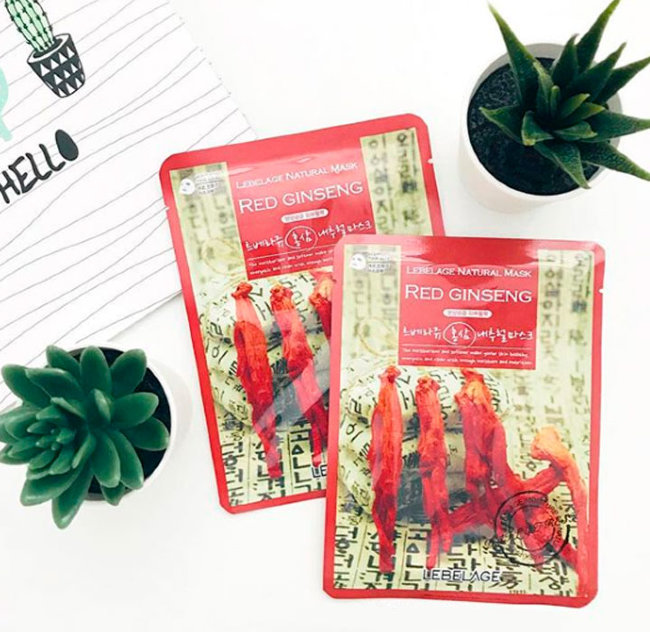 Lebelage Red Ginseng Natural Mask Маска тканевая с корнем красного женьшеня, 23 г Lebelage Red Ginseng Natural Mask Маска тканевая с корнем красного женьшеня, 23 г