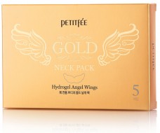 Petitfee Gold Neck Pack Гидрогелевые патчи с золотом для шеи, 5 шт