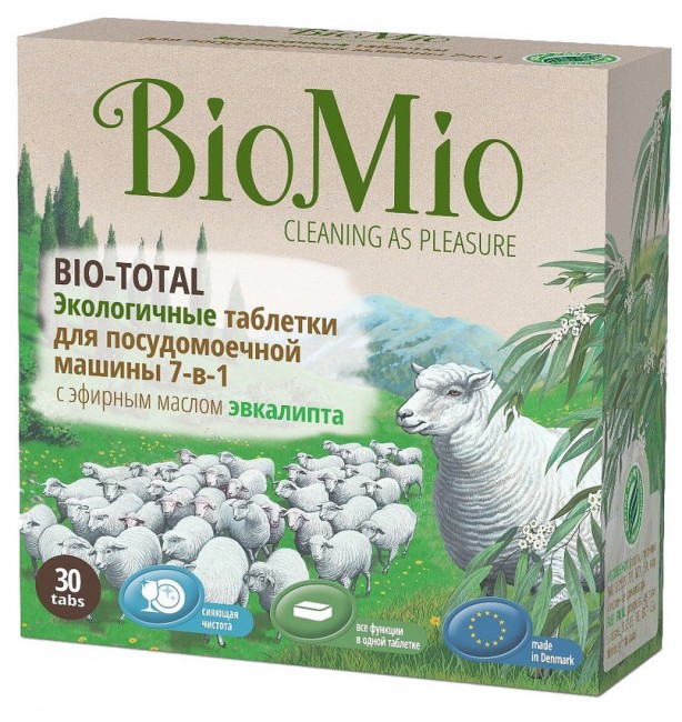 BioMio Таблетки для ПММ с эфирным маслом Эвкалипта, 30 шт