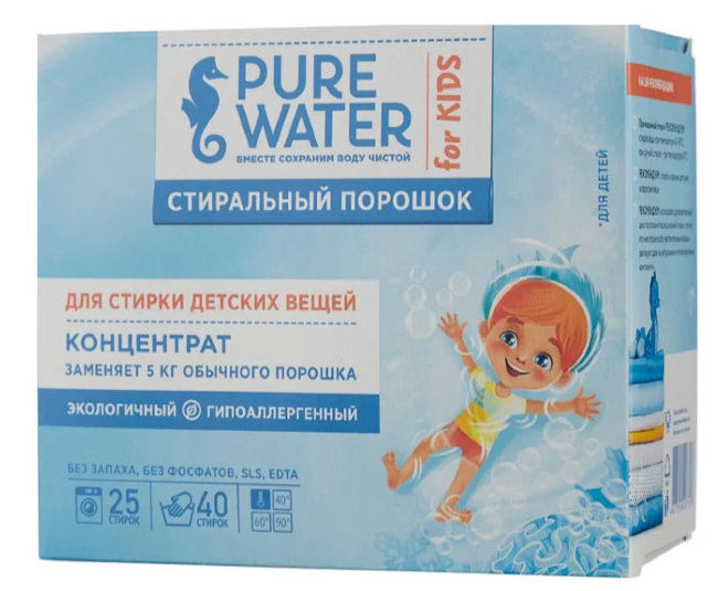 Pure Water Стиральный порошок для детского белья, 800 г Pure Water Стиральный порошок для детского белья, 800 г