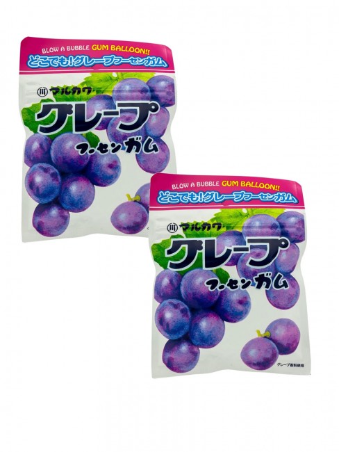 MARUKAWA Жевательные резинки, шары, Виноград (Дой-пак), 2*47 г MARUKAWA Жевательные резинки, шары, Виноград (Дой-пак), 2*47 г