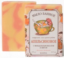 Kleona Мыло кусковое банное апельсиновое, 145 г
