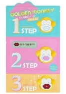 Holika Holika Golden Monkey Glamour Lip 3-Step Kit Трехступенчатый набор средств для ухода за губами, 1шт*3 Holika Holika Golden Monkey Glamour Lip 3-Step Kit Трехступенчатый набор средств для ухода за губами, 1шт*3