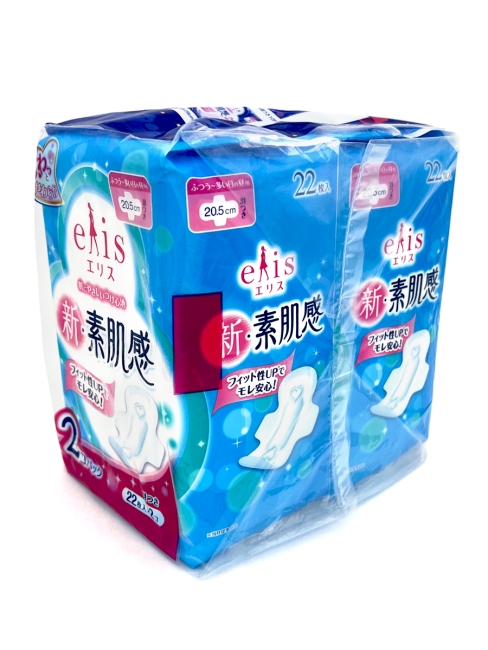 Elis Прокладки гигиенические классические с мягкой поверхностью с крылышками New Skin Feeling, 2 уп*20,5 см*22 шт Elis Прокладки гигиенические классические с мягкой поверхностью с крылышками New Skin Feeling, 2 уп*20,5 см*22 шт