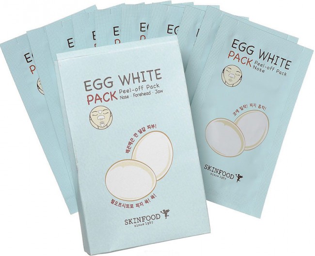 SKINFOOD Egg White Pack Очищающие полоски для носа, 10 шт SKINFOOD Egg White Pack Очищающие полоски для носа, 10 шт