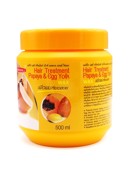 Carebeau Маска для ослабленных и поврежденных волос Папайя и Желток Papaya & Egg Yolk Hair Treatment, 500 мл Carebeau Маска для ослабленных и поврежденных волос Папайя и Желток Papaya & Egg Yolk Hair Treatment, 500 мл