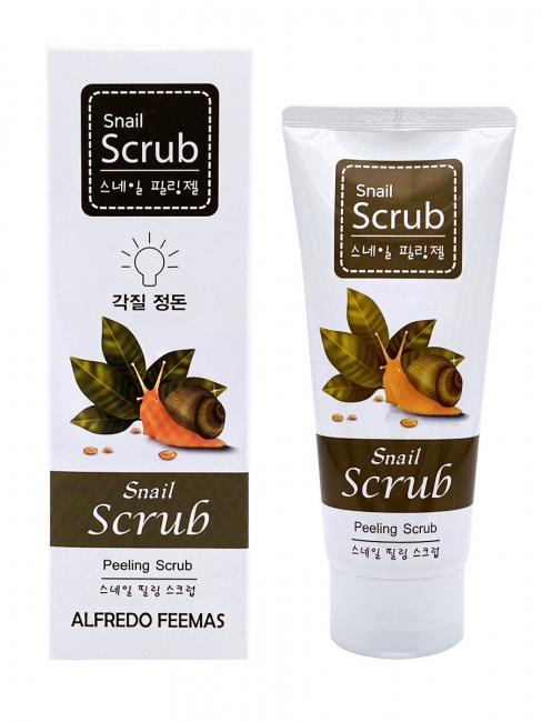 Alfredo Feemas Пилинг-скраб с экстрактом муцина улитки Snail Peeling Scrub, 180 мл