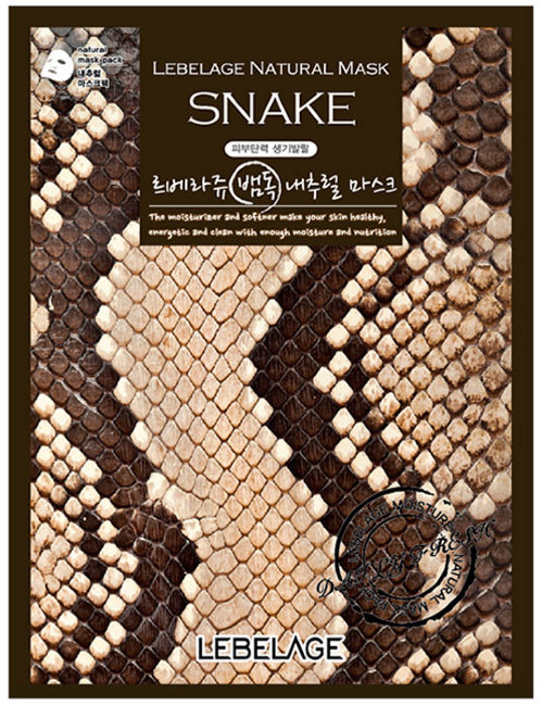 Lebelage Snake Natural Mask Тканевая маска со змеиным пептидом syn-ake, 23 г Lebelage Snake Natural Mask Тканевая маска со змеиным пептидом syn-ake, 23 г