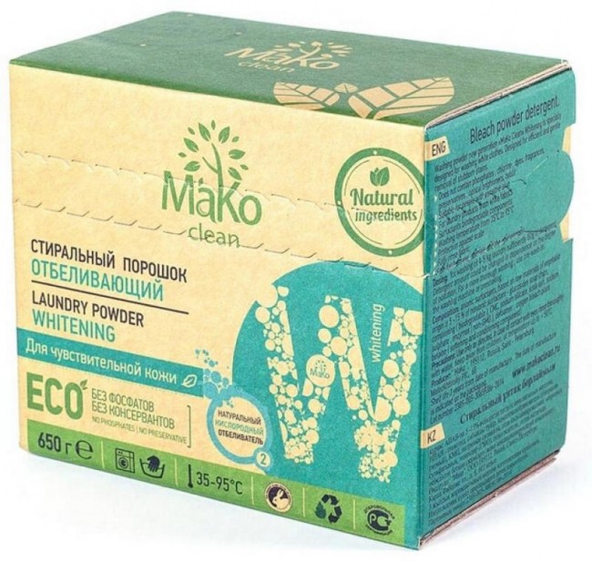 MaKo Clean Стиральный порошок отбеливающий 650 гр.