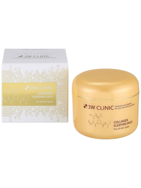 3W Clinic Маска для лица ночного действия укрепляющая с коллагеном Collagen Sleeping Pack, 100 мл 3W Clinic Маска для лица ночного действия укрепляющая с коллагеном Collagen Sleeping Pack, 100 мл